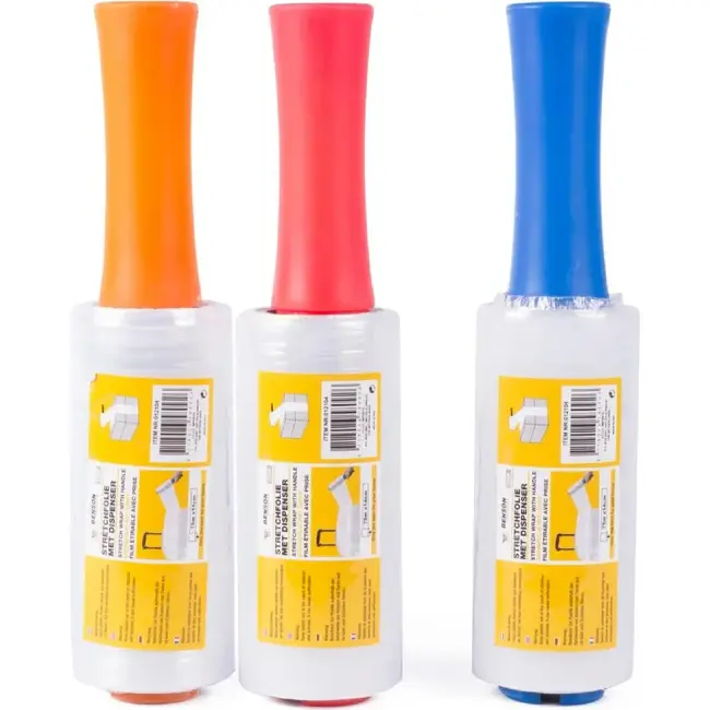 Benson Handwikkelfolie met dispenser - 75 meter - Ø 14 cm - zonder lijmresten