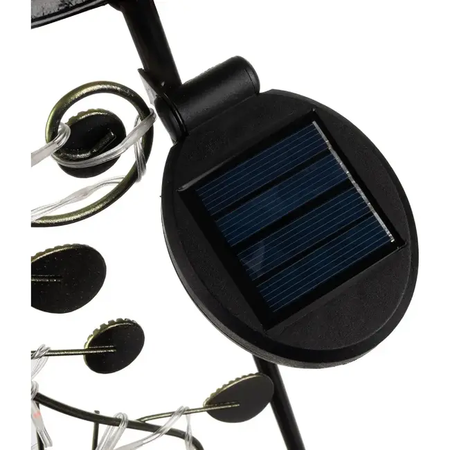 Gardlov Solar Tuinlamp Pauw – Kleurrijke LED & Schemersensor – IP4