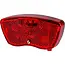 Ikzilight Achterlicht drager Junior - 3x LED - Reflector - Standlicht - Zichtbaar tot 700 meter - Rood