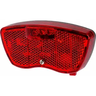 Ikzilight Achterlicht met 3 krachtige LED's en reflector - Standlichtfunctie - Zichtbaar tot 700 meter - Voor achterdrager