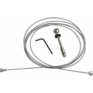 Slurf Binnentrommelremkabel - RVS - Draadeind - 225 cm - Zilver