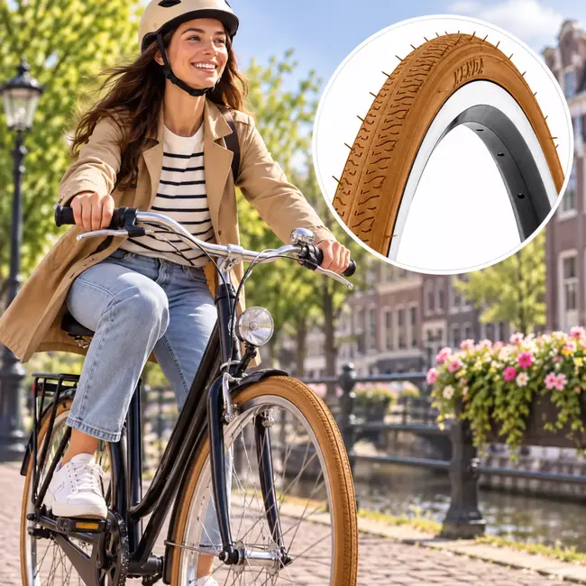 Kenda Buitenband 28 x 1 1/8 bruin - 700 x 28C en ETRTO 28-622, K176 zonder reflectie voor fietsen