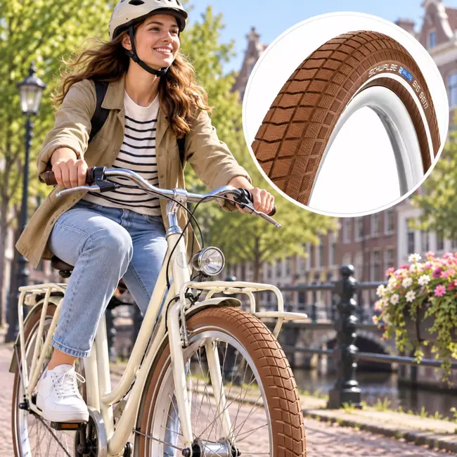 Schwalbe Buitenband 26 x 2,00 bruin - Big Apple met K-Guard, ETRTO 50-559 en reflecterende zijstrook