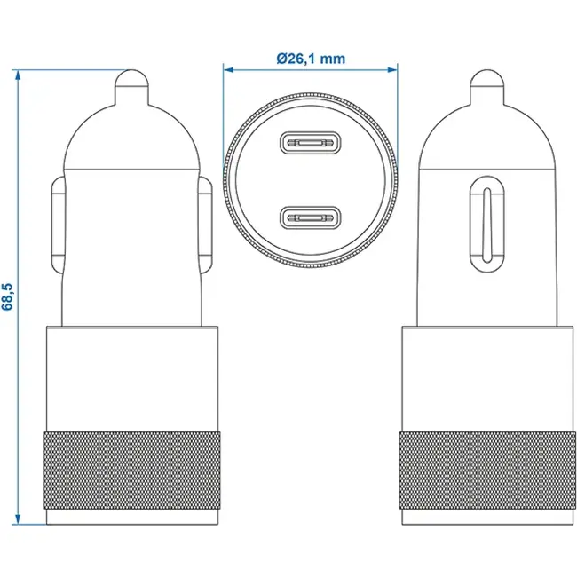 ProPlus Krachtige USB-C snellader - 60W - 3100mA - 12V/24V compatibel - Voor auto
