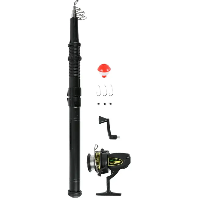 Benson Telescopische hengel set - 165 cm - compleet met molen, lijn en accessoires