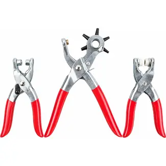 Benson Gatentang set - Revolvertang - Inclusief 3 accessoires - Rood - 3-delig