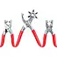 Benson Gatentang set - Revolvertang - Inclusief 3 accessoires - Rood - 3-delig