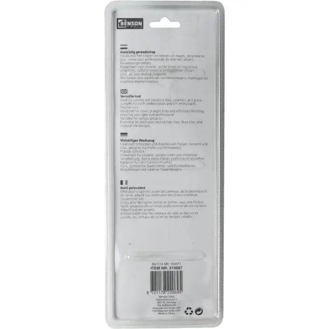 Benson Tegelsnijtang 150 mm - antislip - met grip