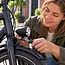 Simson Koplamp zwart op batterij - model Luxurious voor gebruik als fietsverlichting aan de voorzijde