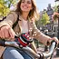Falkx Fietsbel 60 mm zwart-rood - ding-dong uitvoering Amsterdam voor gebruik als fietsbel op fiets