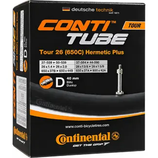 Continental Tour 26 Wide Hermetic plus binnenband, 26x1.75/2.5, ETRTO 47/62-559. 54-584 40mm hollands ventiel