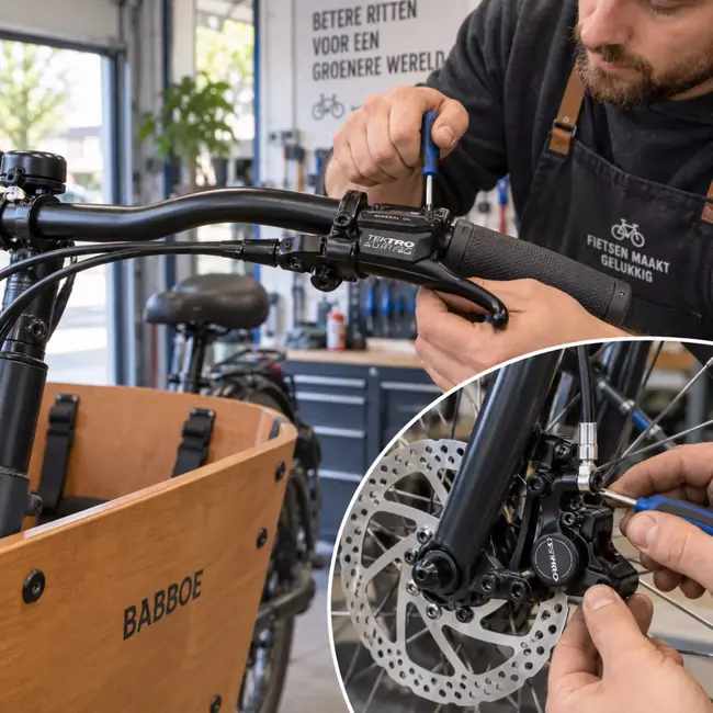 Tektro Schijfremset bakfiets zwart - HD-T525 met 2 remklauwen en HD-T530 met 1 remklauw en handrem