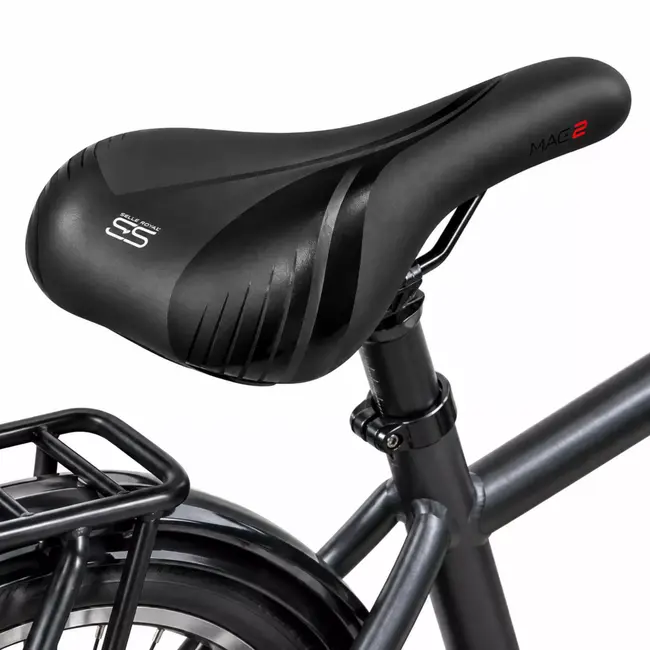Selle Royal Fietszadel zwart sportief - Mac 2 met smalle vorm voor dagelijks gebruik op een passende fiets