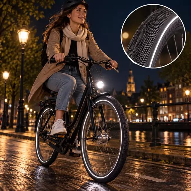 Vee Rubber Buitenband 26 x 2,00 zwart - VRB316 met ETRTO 50-559 en reflecterende zijwand voor fiets