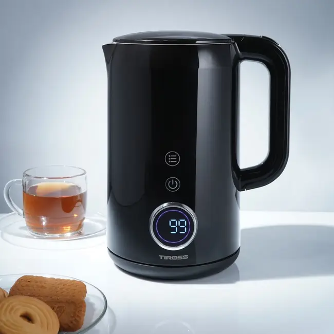 TIROSS Waterkoker 1,7 l met 7 temperatuurstanden, warmhoudfunctie, en kleurendisplay