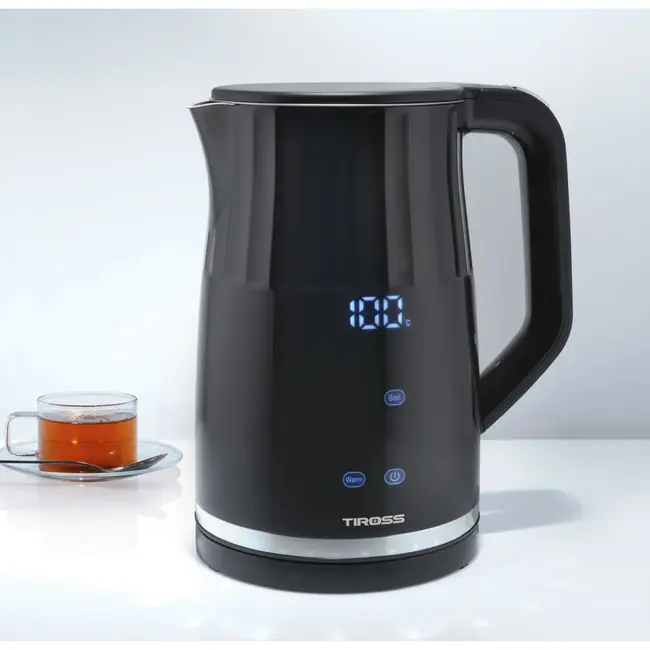TIROSS Waterkoker 1,7 l met temperatuurregeling en vier standen
