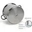 TIROSS Stoompan 7,7 l van RVS 18/10 met stoominzet en kookmand