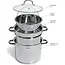 TIROSS Stoompan 7,7 l van RVS 18/10 met stoominzet en kookmand