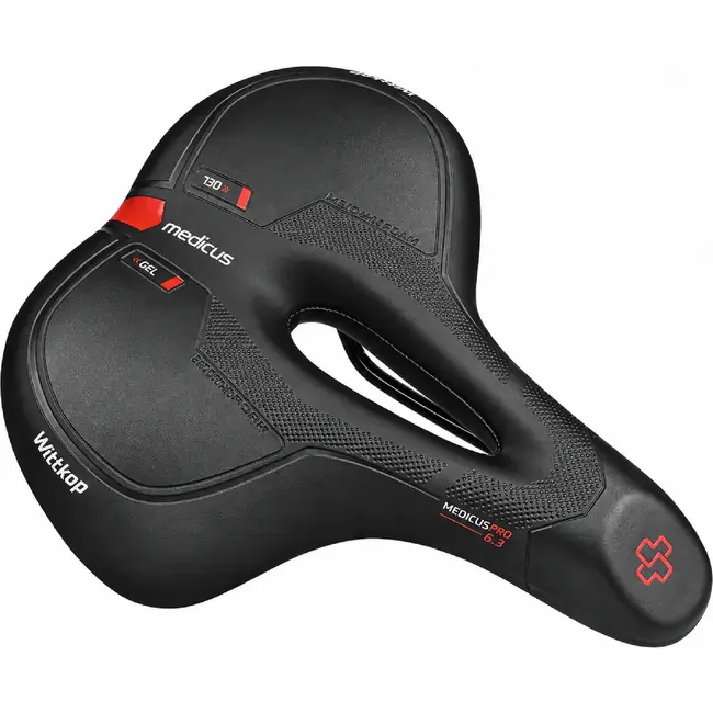 Wittkop Gelzadel voor stadsfietsen - Drie-zone comfort - 210x260 mm - Zwart