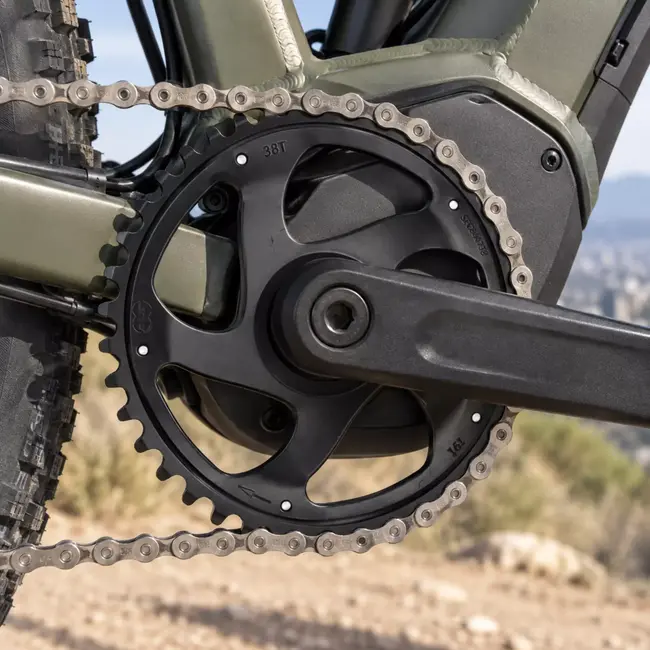 KMC Kettingblad 38T zwart - 50 mm kettinglijn en 11/128 inch voor passende e-bike aandrijving
