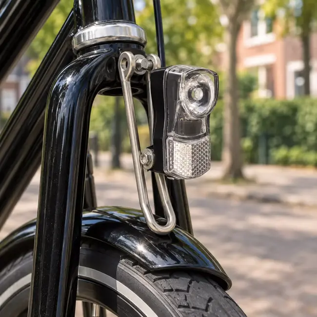 Falkx Koplamphaak zilverkleurig - gebogen metalen houder voor montage van fietsverlichting fietsKoplamphaak zilverkleurig - gebogen metalen houder voor montage van fietsverlichting fiets