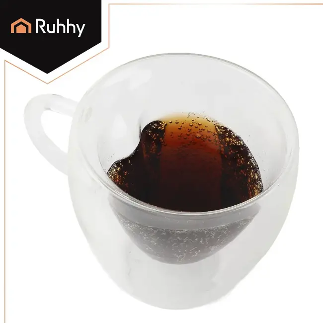Ruhhy Hartvormig Glas - Dubbelwandig - Borosilicaat - 240 ml