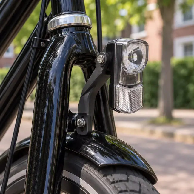 Falkx Fietslampbeugel zwart - verstelbare montagebeugel voor passende verlichting op de fiets