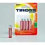 TIROSS AAA R03P zink-koolstof batterijen 1,5 V - verpakking 4 stuks