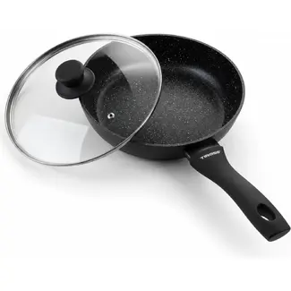 TIROSS Granieten koekenpan 26 cm met GREBLON laag en deksel