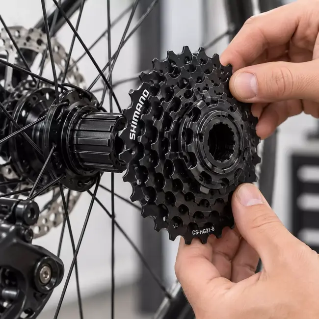Shimano 8-speed cassette zwart - CS-HG31-8 voor HG en IG kettingen op een passende fiets met derailleur
