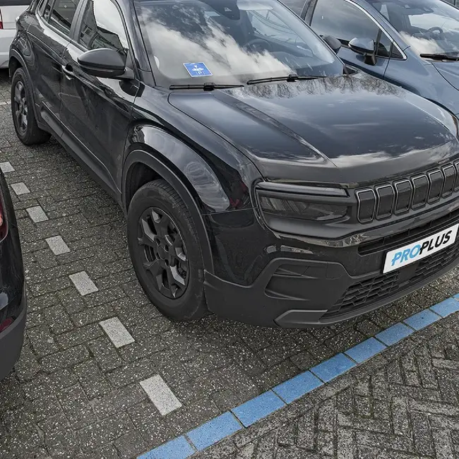 ProPlus Parkeerschijf kunststof 15 x 11 cm blauw met Duitse aankomsttijd en draaibare tijdsaanduiding