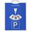ProPlus Parkeerschijf kunststof 15 x 11 cm blauw met Duitse aankomsttijd en draaibare tijdsaanduiding