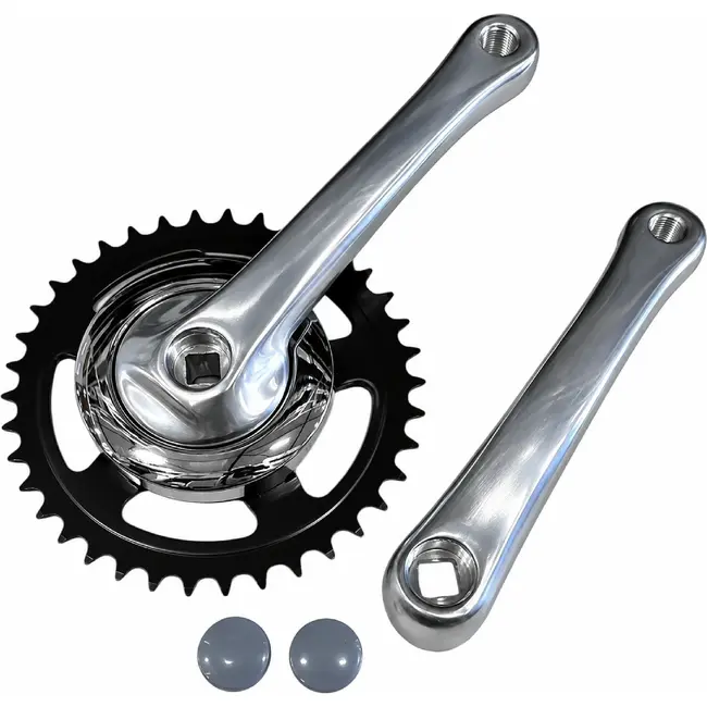 Falkx Crankstel 38T - Aluminium - Zilver - 170 mm - Spieloos Design