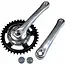 Falkx Crankstel 38T - Aluminium - Zilver - 170 mm - Spieloos Design