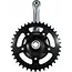 Falkx Crankstel 38T - Aluminium - Zilver - 170 mm - Spieloos Design