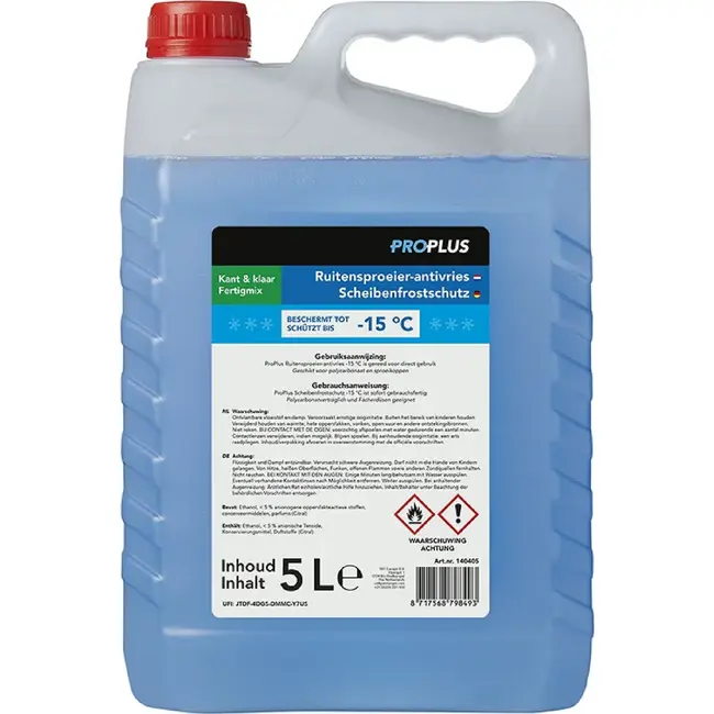 ProPlus Ruitensproeiervloeistof antivries - kant-en-klaar tot -15°C - 5 liter