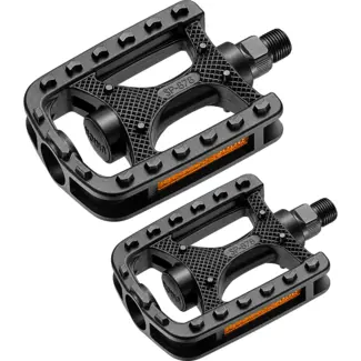 Union pedalen Kunststof SP-887. Kleur: zwart, 9/16"