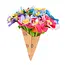 Kruzzel Creatieve set voor 3D-bloemen - Bloemenmaker met ruim 90 gekleurde bloemblaadjes en een vaas