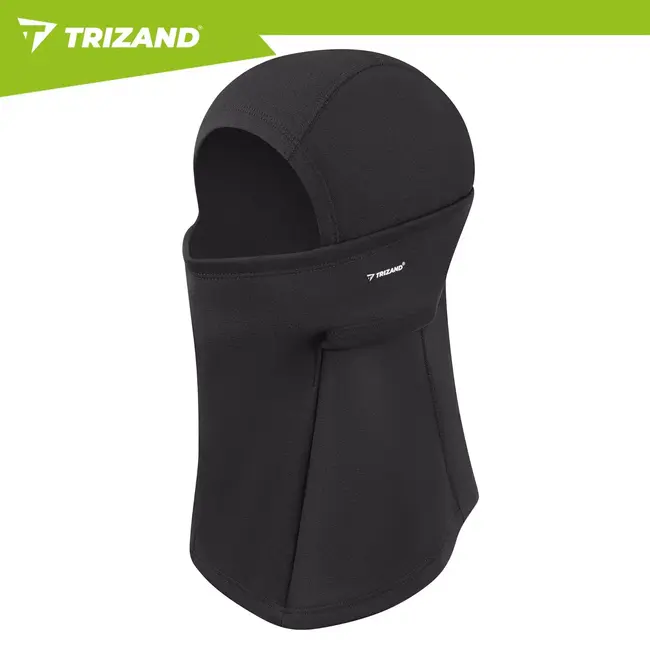 Trizand Bivakmuts zwart - Flexibel polyester voor fietsen, motorrijden en wintersport - One size