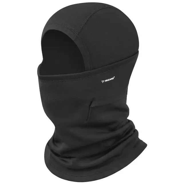 Trizand Bivakmuts zwart - Flexibel polyester voor fietsen, motorrijden en wintersport - One size