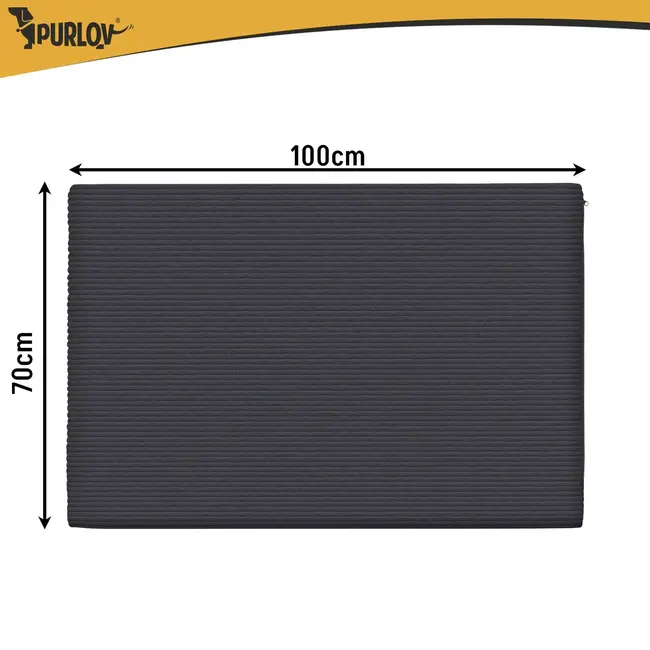 Trizand Warmte-isolerende hondenmat 100 x 70 cm - Zonder stroom, met antisliponderkant - Grijs