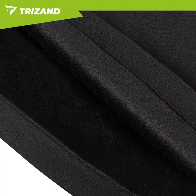 Trizand Wintermuts zwart met fleecevoering - Elastische beanie voor dames en heren, one size