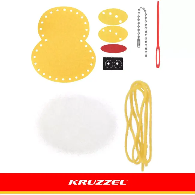 Kruzzel Naaiset kinderen - 12 vilten dieren als sleutelhangers maken met eenvoudige naaisteken