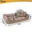 Purlov Hondenmand 70 x 50 cm - Beige honden- en kattenbed met opstaande randen en 2 zachte kussens