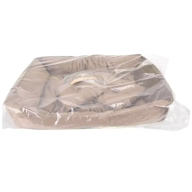 Purlov Hondenmand 70 x 50 cm - Beige honden- en kattenbed met opstaande randen en 2 zachte kussens