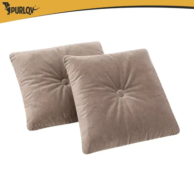 Purlov Hondenmand 70 x 50 cm - Beige honden- en kattenbed met opstaande randen en 2 zachte kussens