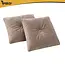 Purlov Hondenmand 70 x 50 cm - Beige honden- en kattenbed met opstaande randen en 2 zachte kussens