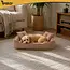 Purlov Hondenmand 70 x 50 cm - Beige honden- en kattenbed met opstaande randen en 2 zachte kussens