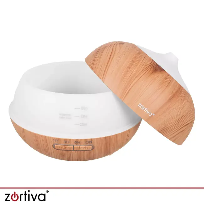 Zortiva Ultrasone luchtbevochtiger 400 ml - Geurverspreider met LED, timer en afstandsbediening