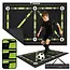 Trizand Voetbaltrainingsmat 60 x 90 cm met markeringen, antislip en tas voor techniektraining